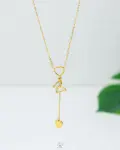 gold crazy heart gold necklace