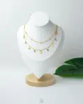 double layer circle straus necklace