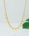 many stars gold necklace