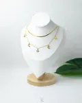 double layer star moon necklace