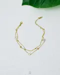 double layer white flower bracelet