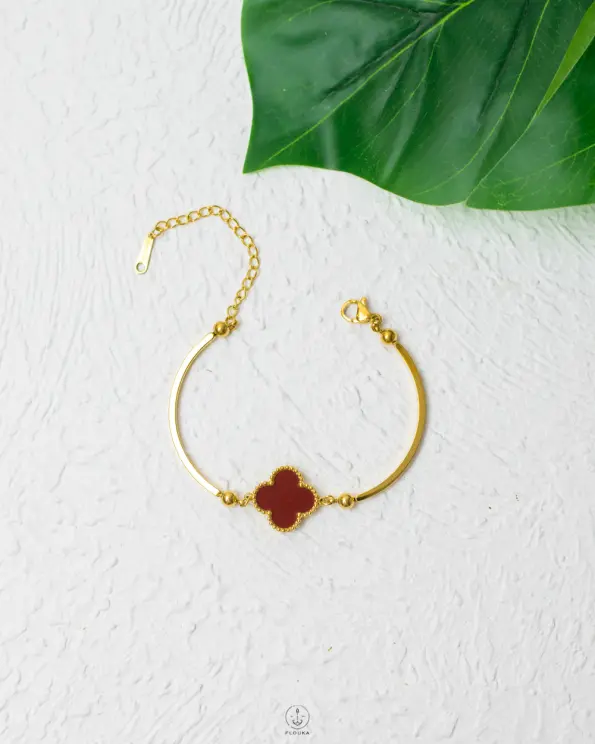 Burgundy vancleef bracelet