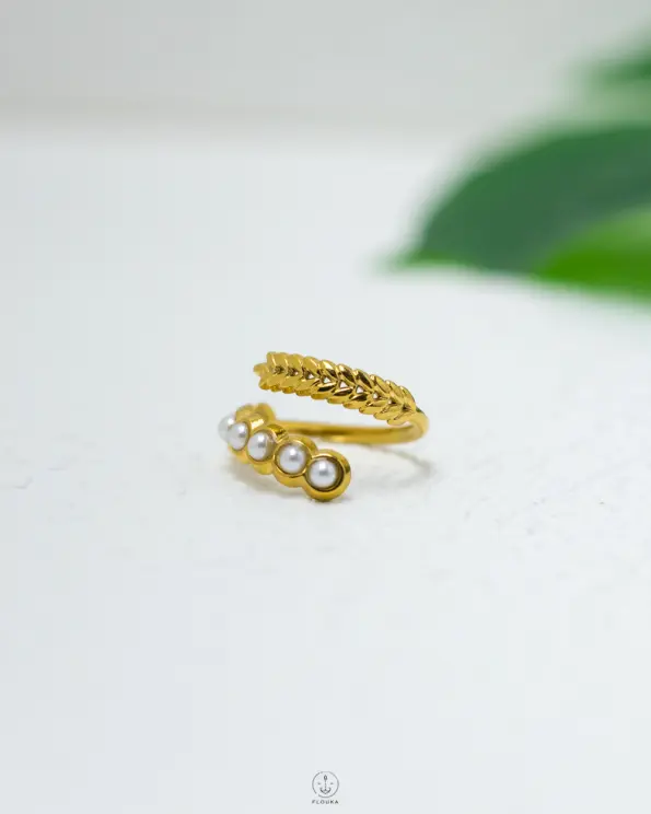 pearl free size ring