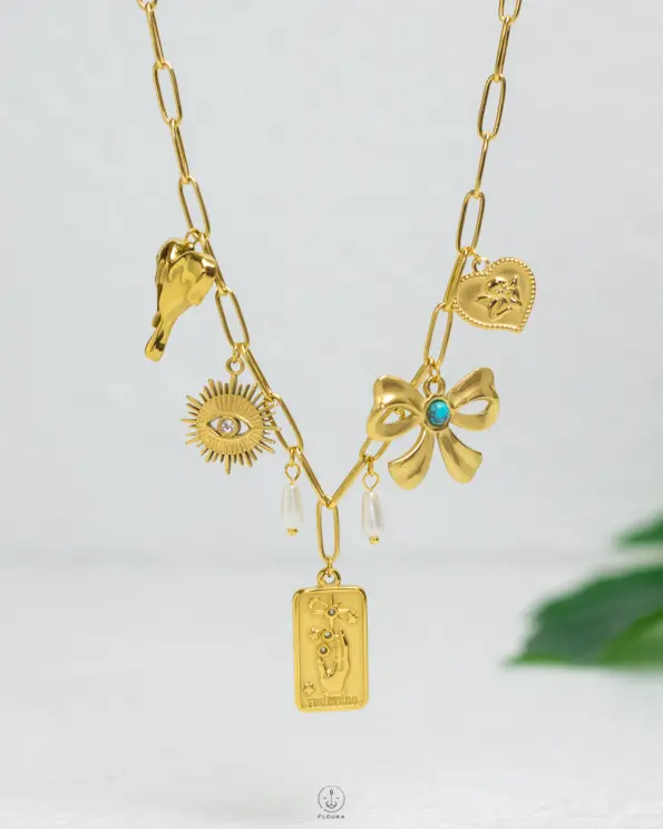 gold nightmare chains necklace