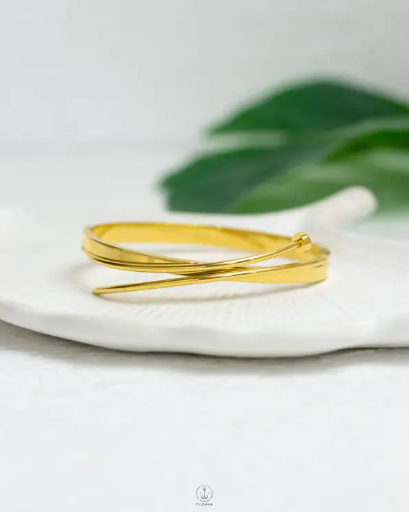 gold nail bracelet