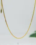 kids gold 3mm snake necklace