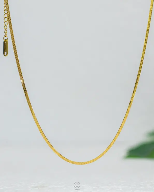 kids gold 3mm snake necklace