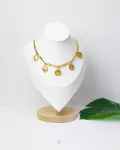 gold chains coins necklace