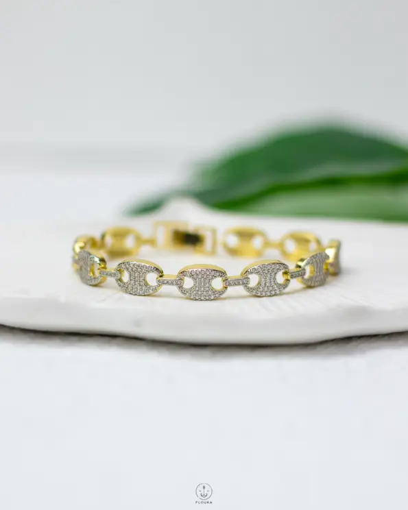 mix silver & gold can bracelet
