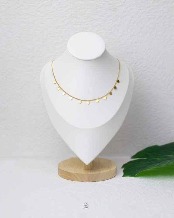 many heart gold necklace