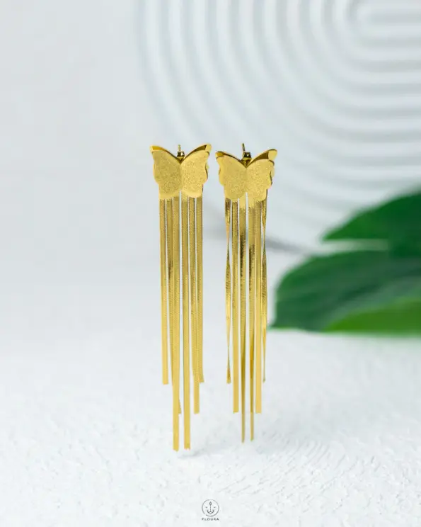 big butterfly snake earrings