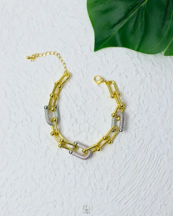 silver & gold tiffany bracelet