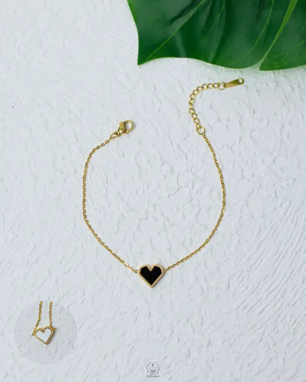 double face heart bracelet