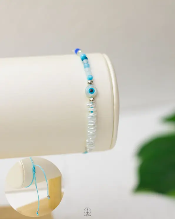 pearl & eye miyuki bracelet