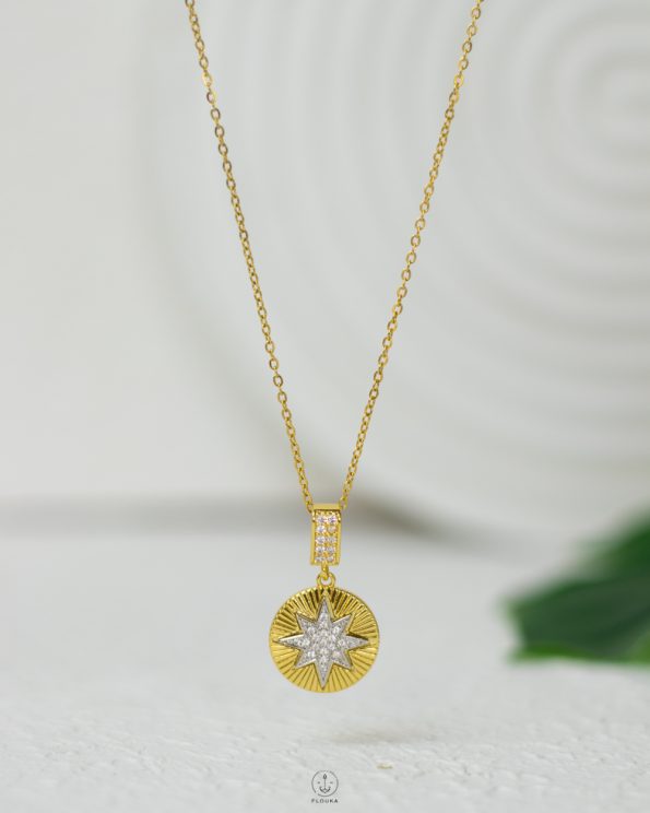 straus sun shine gold necklace