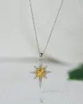 silver sunshine necklace