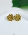 gold chains coin earrings