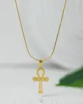 key life pharaonic gold necklace