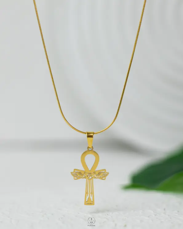 key life pharaonic gold necklace
