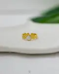circle white rasin gold ring