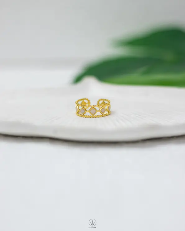 white free size ring