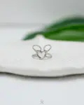 heart chains silver ring