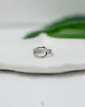 basic silver free size ring