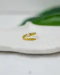 WHITE RASIN SNAKE gold ring