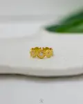 circle white rasin gold ring