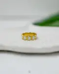 many hearts white rasin gold ring
