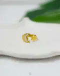 crescent moon white rasin ring