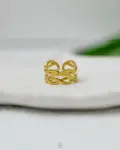double chains gold ring