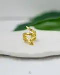 gold snake free size ring