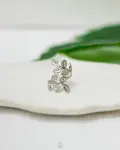 silver leafs free size ring