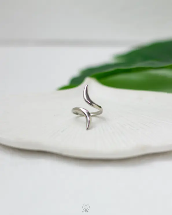 silver free size ring