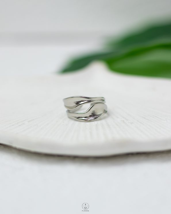 silver free size ring