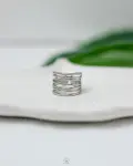 silver layers free size ring
