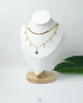 gold snake sun &eyes neckless