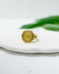pink straus coin free size ring