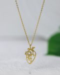 gold heart necklace