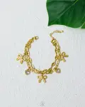 heart tie double layer bracelet
