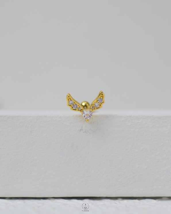 wing heart piercing