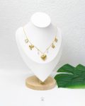 moon &golden heart necklace