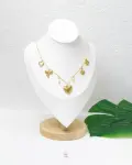 moon &golden heart necklace