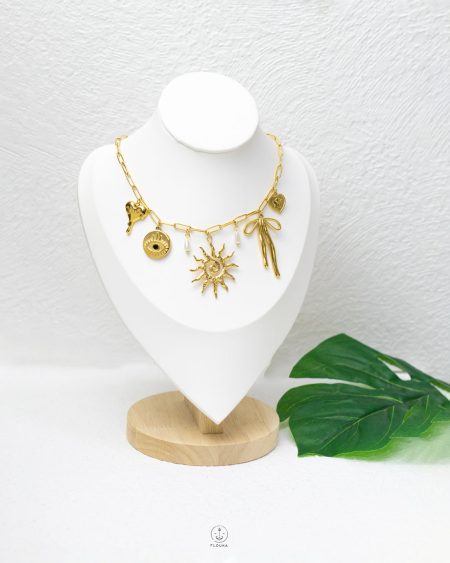 tie sun gold necklace
