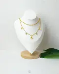 double layers butterfly necklace