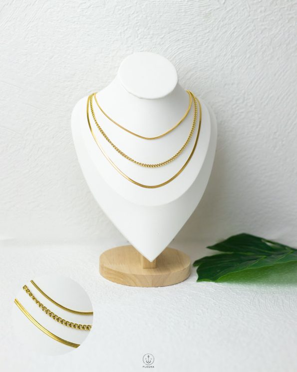 3 layers seprated necklace