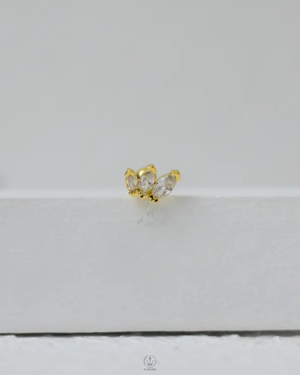 golden crown piercing
