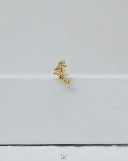 gold strus stars piercing
