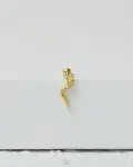 gold strus snake piercing